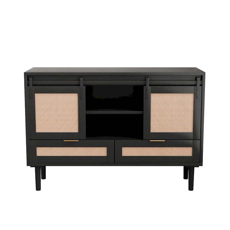 Sliding Barn Door Storage Cabinet - N/A