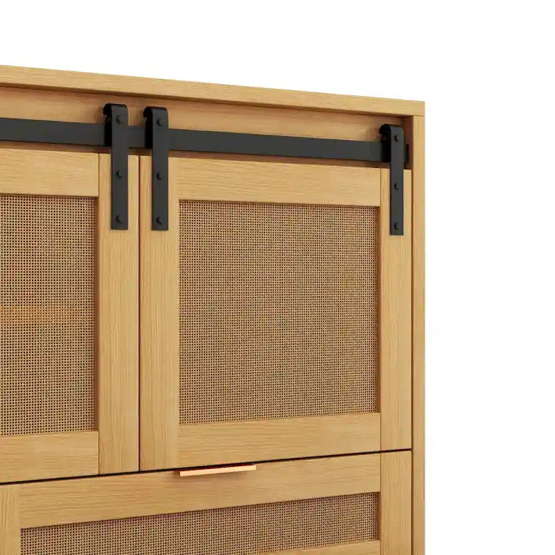 Sliding Barn Door Storage Cabinet - N/A