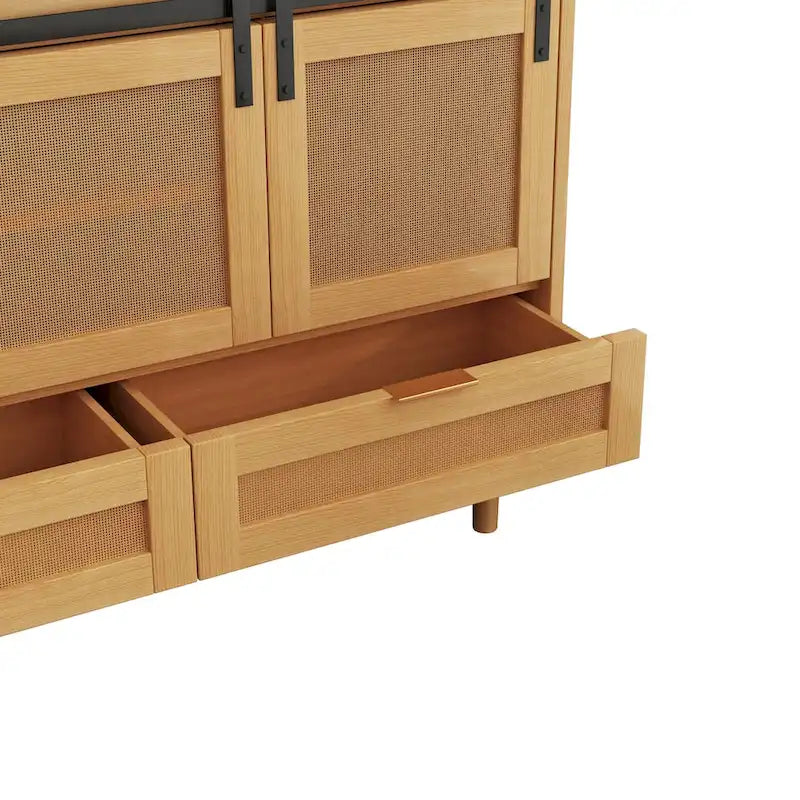 Sliding Barn Door Storage Cabinet - N/A