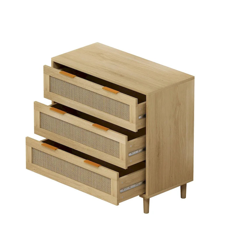31.503-Drawers Rattan Storage Cabinet for Bedroom,Living Room