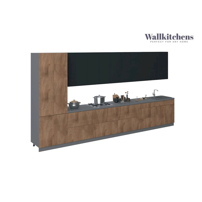 Kitchen Celestial Collection Natural Teak & Black Color Base Size 15Ft Wide - 182x24