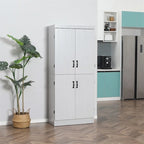 Freestanding Kitchen Pantry, 6-tier Shelving with 2 Adjustable Shelves
