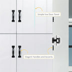 Freestanding Kitchen Pantry, 6-tier Shelving with 2 Adjustable Shelves