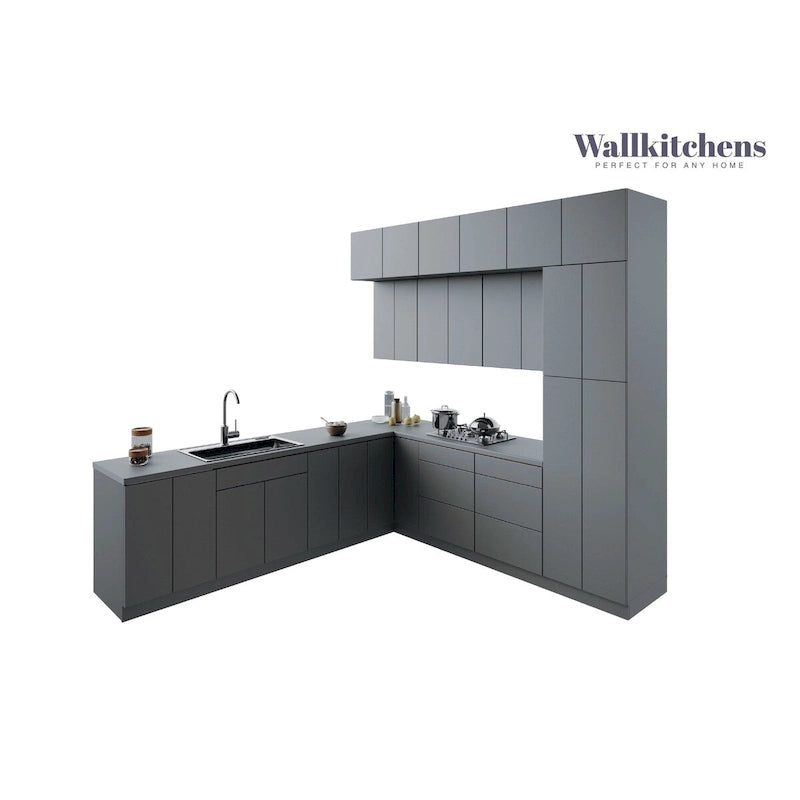 Kitchen Culinary Haven Collection Gray Color Base Size 9Ft Wide - 108x24