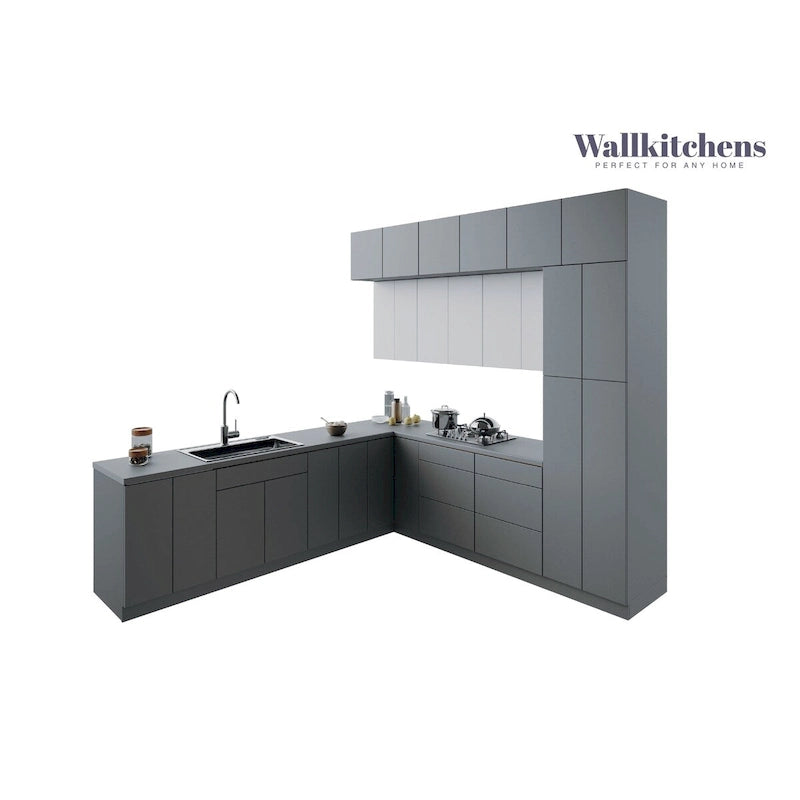 Kitchen Culinary Haven Collection Gray Color Base Size 9Ft Wide - 108x24