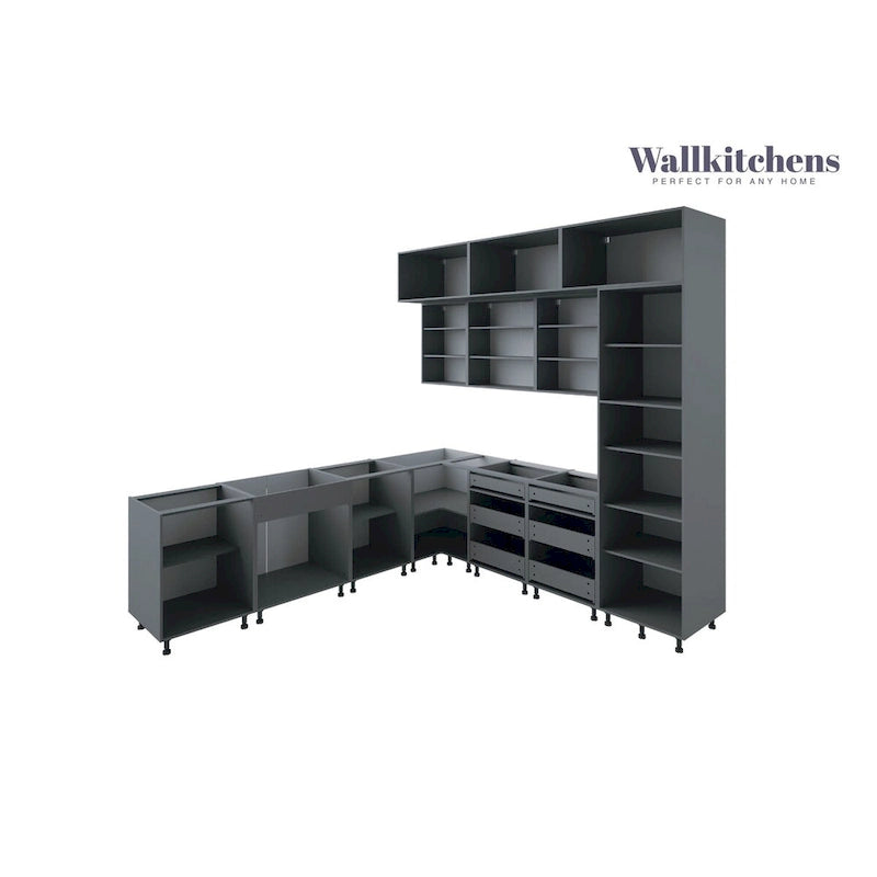 Kitchen Culinary Haven Collection Gray Color Base Size 9Ft Wide - 108x24