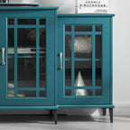 Wooden TV Stand, Sideboard Buffet, Storage Cabinet with 4 Doors