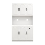 Kitchen Pantry Storage Cabinet with Microwave Oven Countertop