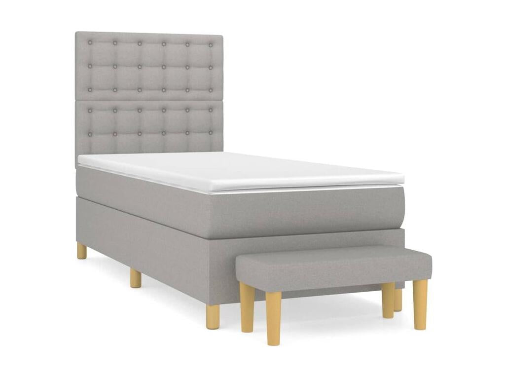 Gray Fabric Mattress, 90 x 190 cm
