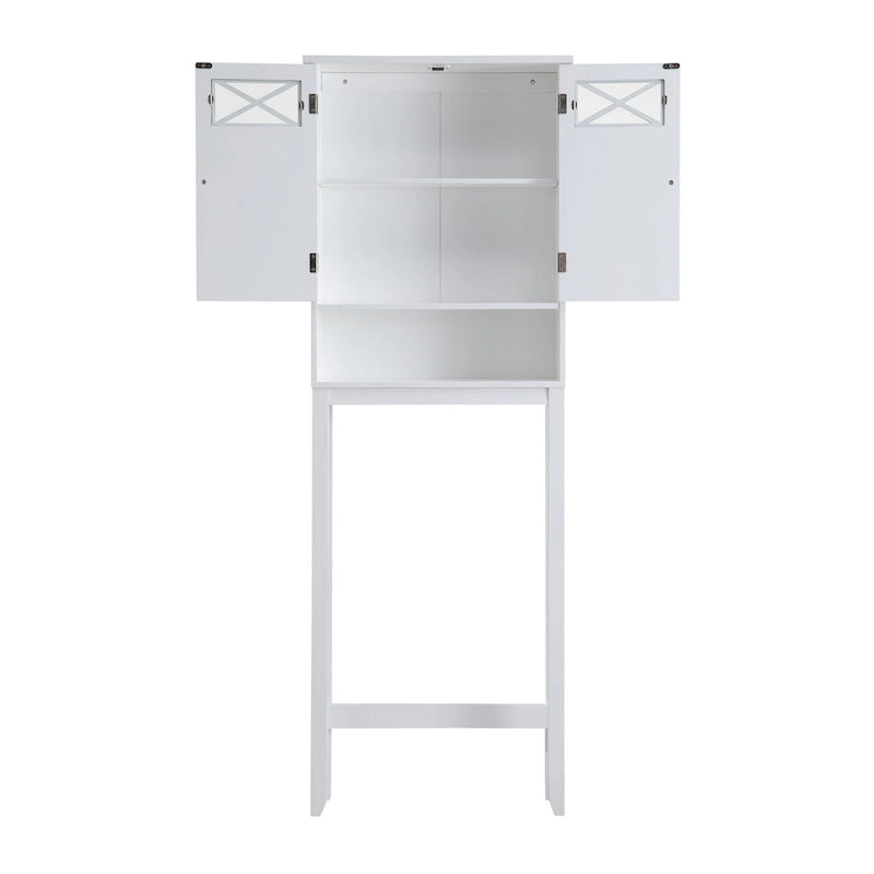 Teamson Home Dawson Over-the-Toilet Space Saver, White - 8L x 25W x 68H