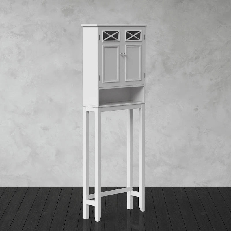 Teamson Home Dawson Over-the-Toilet Space Saver, White - 8L x 25W x 68H