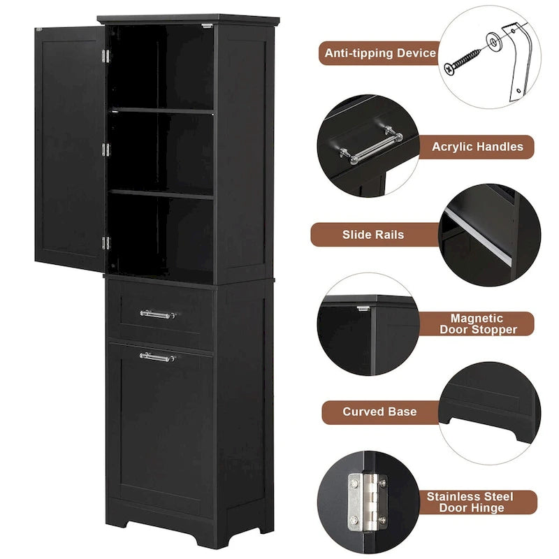 Tall Bathroom Storage Cabinet