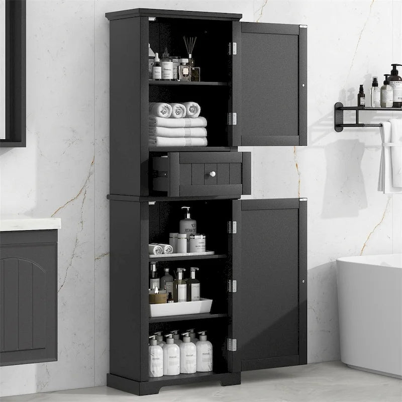 Tall Bathroom Storage Cabinet,Freestanding Storage Cabinet with Drawer