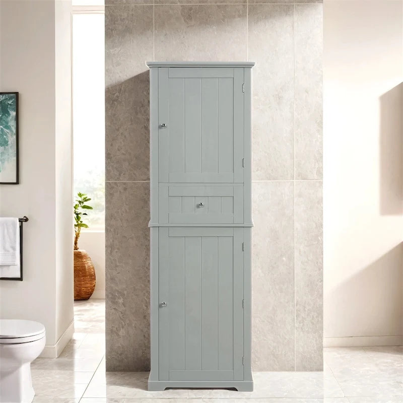 Tall Bathroom Storage Cabinet,Freestanding Storage Cabinet with Drawer