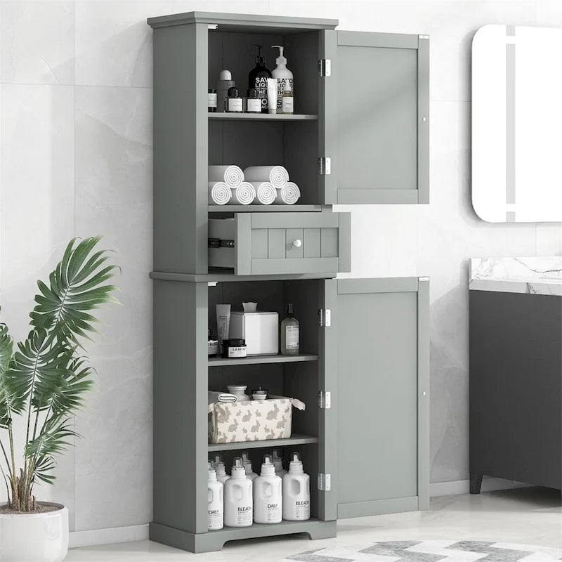 Tall Bathroom Storage Cabinet,Freestanding Storage Cabinet with Drawer