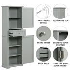 Tall Bathroom Storage Cabinet,Freestanding Storage Cabinet with Drawer