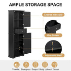 Tall Bathroom Storage Cabinet,Freestanding Storage Cabinet with Drawer