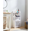 Bathroom Floor Storage Cabinet, White