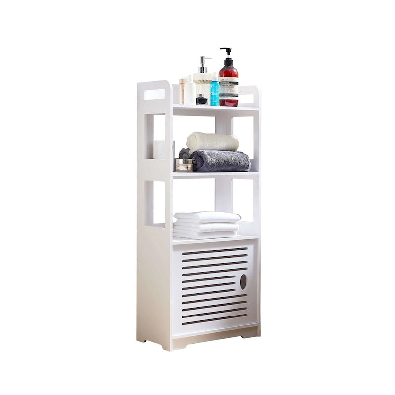 Bathroom Floor Storage Cabinet, White