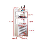Bathroom Floor Storage Cabinet, White