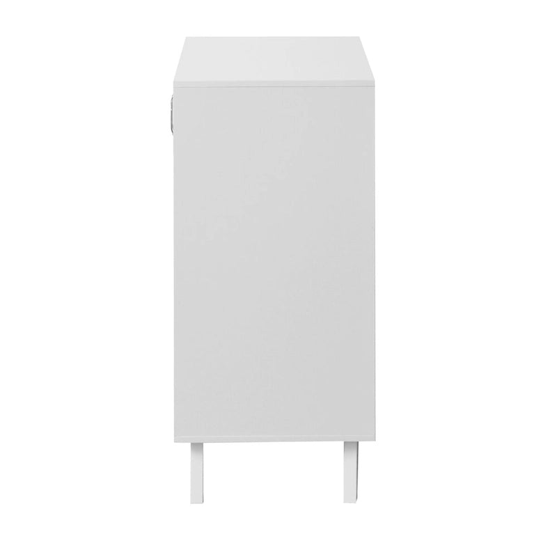 Modern Bathroom Storage Cabinet with 2 Glass Doors