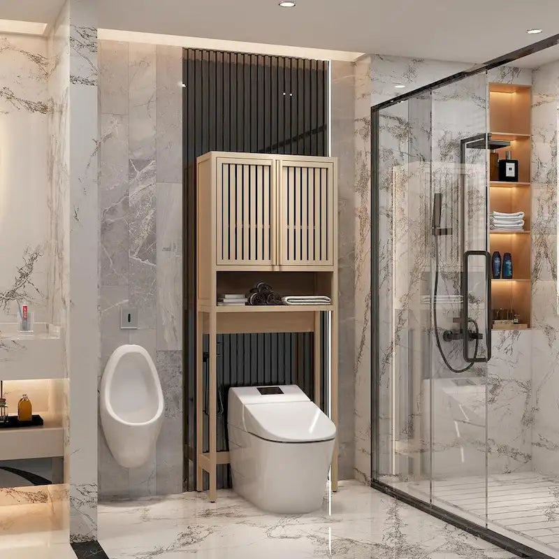 Assorted Bathroom Toilet Bamboo Storage Cabinet