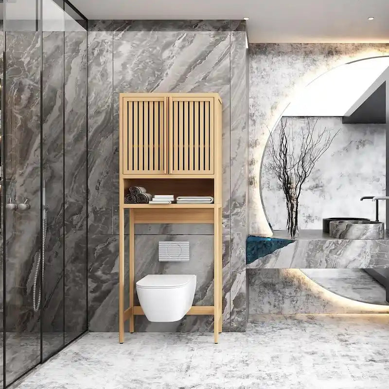 Assorted Bathroom Toilet Bamboo Storage Cabinet