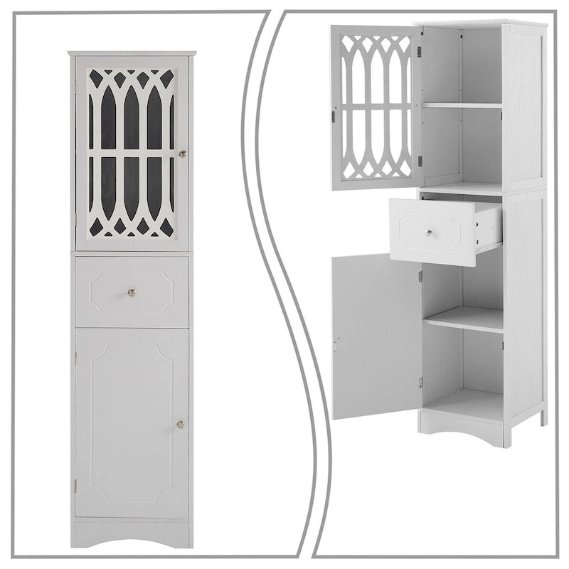 Modern Stylish Wooden Bathroom Cabinet with an Acrylic Cabinet Door Panel