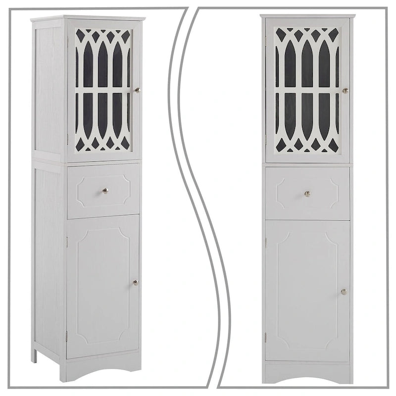 Modern Stylish Wooden Bathroom Cabinet with an Acrylic Cabinet Door Panel