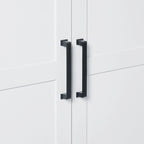 Tall Bathroom Storage Cabinet Cabinet with Two Doors and One Drawer Adjustable Shelf MDF Board White