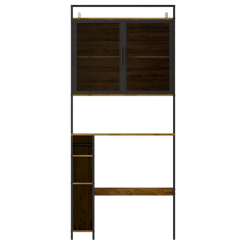 Above Toilet Storage Rack Metal Frame Bathroom Stand Space Saver Shelf