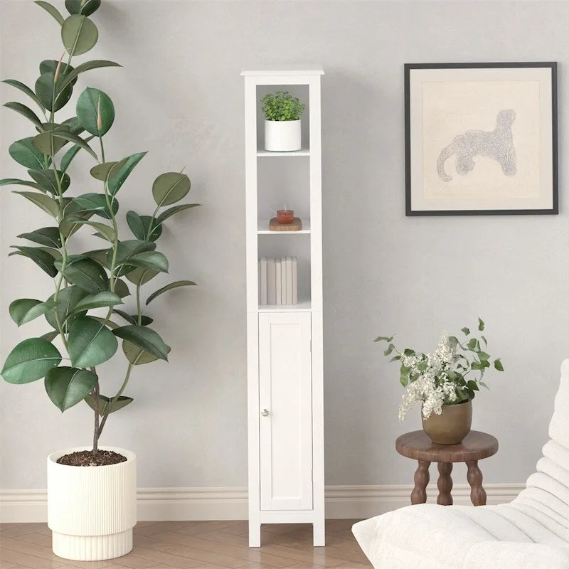 66.92 Tall Bathroom Storage Cabinet with Adjustable Shelves