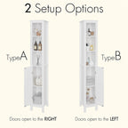 66.92 Tall Bathroom Storage Cabinet with Adjustable Shelves