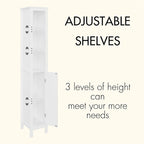 66.92 Tall Bathroom Storage Cabinet with Adjustable Shelves