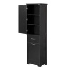 Storage Cabinet with Drawers and Adjustable Shelf