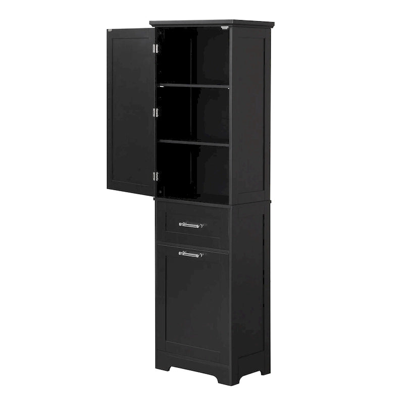 Storage Cabinet with Drawers and Adjustable Shelf