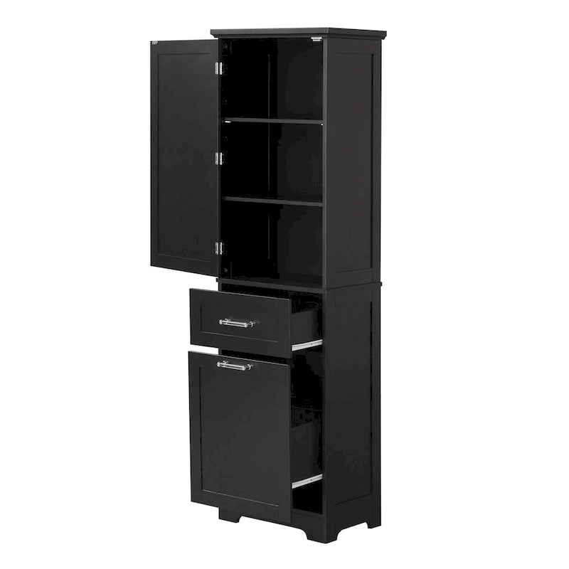 Storage Cabinet with Drawers and Adjustable Shelf