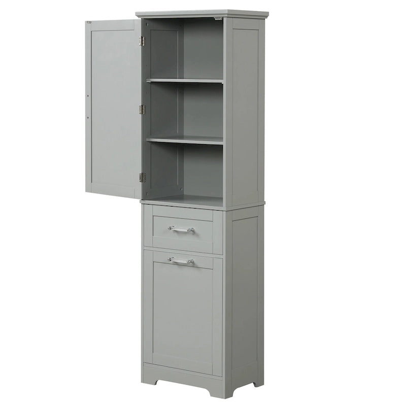 Storage Cabinet with Drawers and Adjustable Shelf