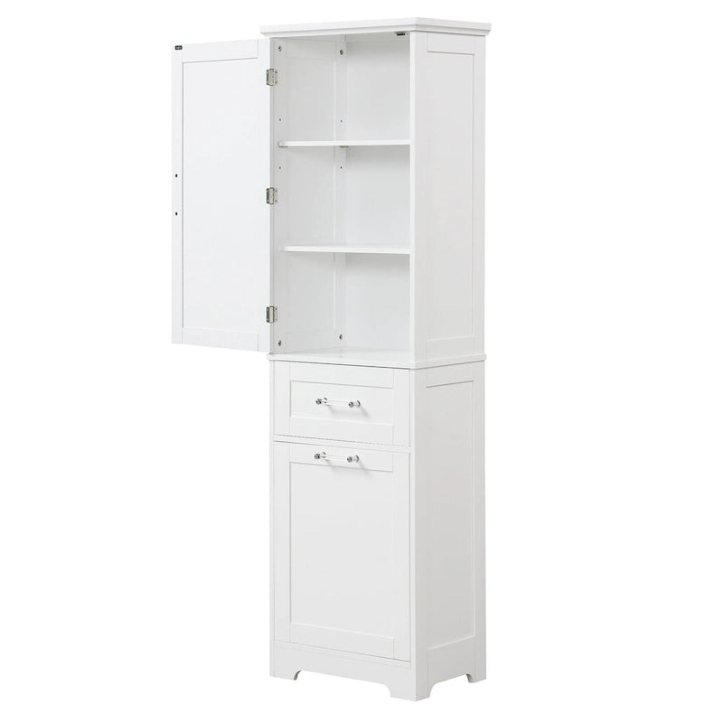 Storage Cabinet with Drawers and Adjustable Shelf