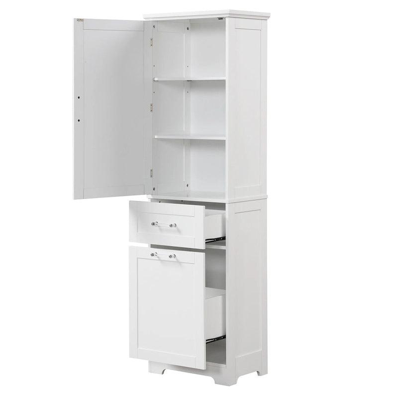 Storage Cabinet with Drawers and Adjustable Shelf