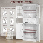 Bathroom Cabinet Tall Storage Cabinet with Doors and Adjustable Shelf