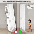 Bathroom Cabinet Tall Storage Cabinet with Doors and Adjustable Shelf