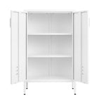 2 Door Miscellaneous Storage Cabinet,Garage Tool Cabinet,Office File Cabinet 2 Movable Partitions