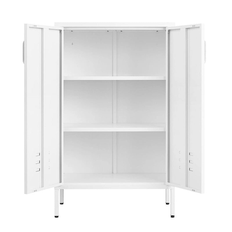2 Door Miscellaneous Storage Cabinet,Garage Tool Cabinet,Office File Cabinet 2 Movable Partitions