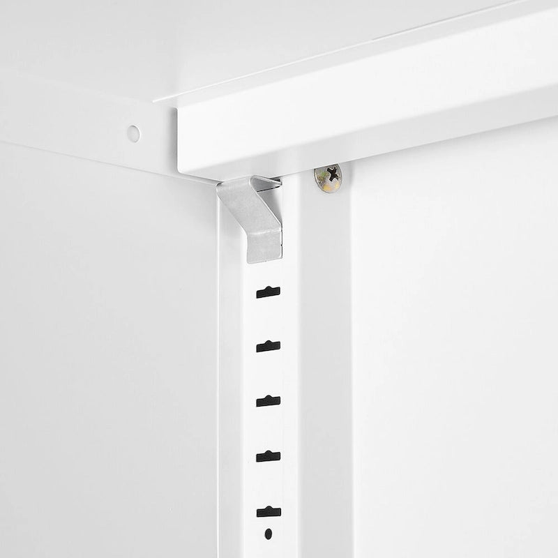 2 Door Miscellaneous Storage Cabinet,Garage Tool Cabinet,Office File Cabinet 2 Movable Partitions