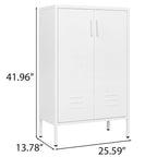 2 Door Miscellaneous Storage Cabinet,Garage Tool Cabinet,Office File Cabinet 2 Movable Partitions