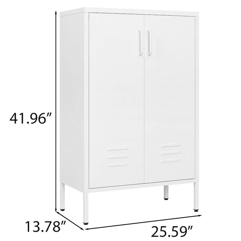 2 Door Miscellaneous Storage Cabinet,Garage Tool Cabinet,Office File Cabinet 2 Movable Partitions