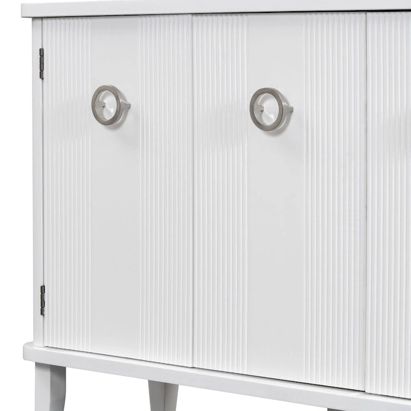 Simple and Atmospheric Solid Wood Veneer Fraxinus Mandschuric Cabinet