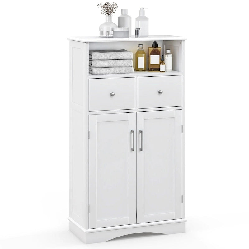Bathroom Floor Cabinet Freestanding Storage Cabinet 2 Doors