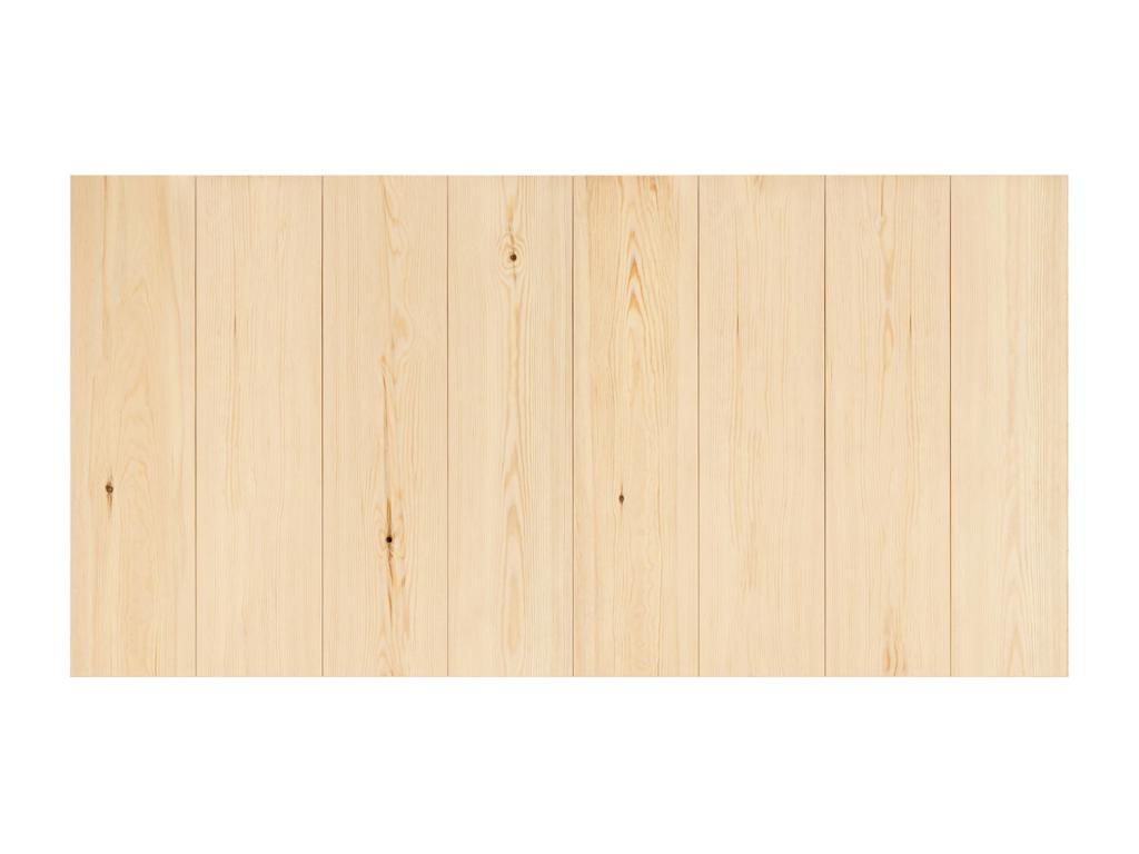 Beige Pine Wood Bed, 80 x 60 cm